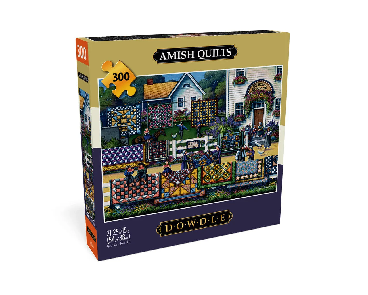 Buffalo Games Eric Dowdle Amish Quilts puslespil 300 brikker