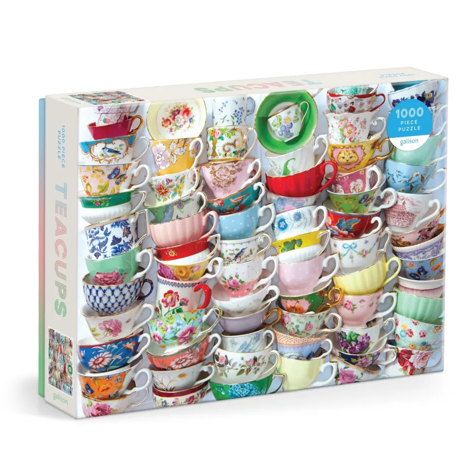 Good Puzzle Co. Julie Seabrook Ream Teacups puslespil 1000 tekopper