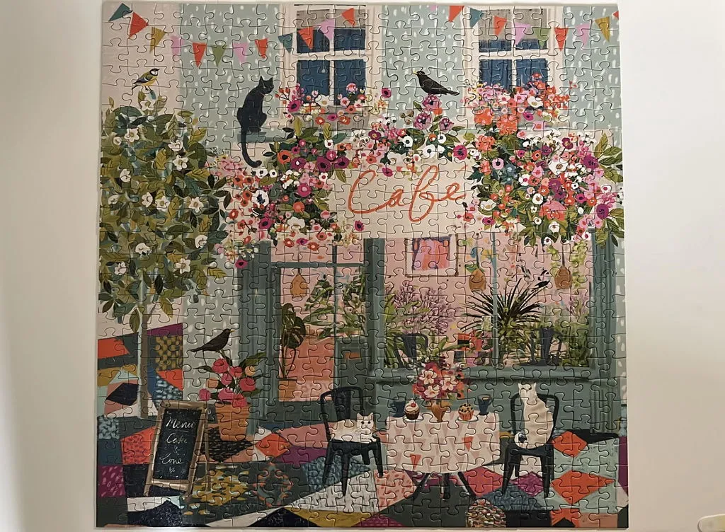 Galison Afternoon Tea 500 puslespil café med katte