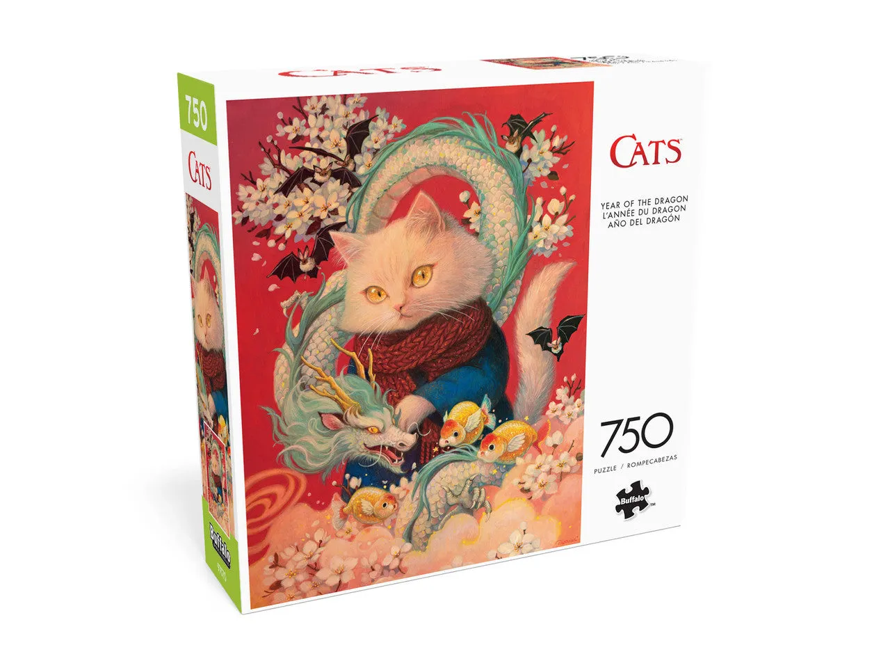 Buffalo Games Cats Year of the Dragon puslespil 750 brikker
