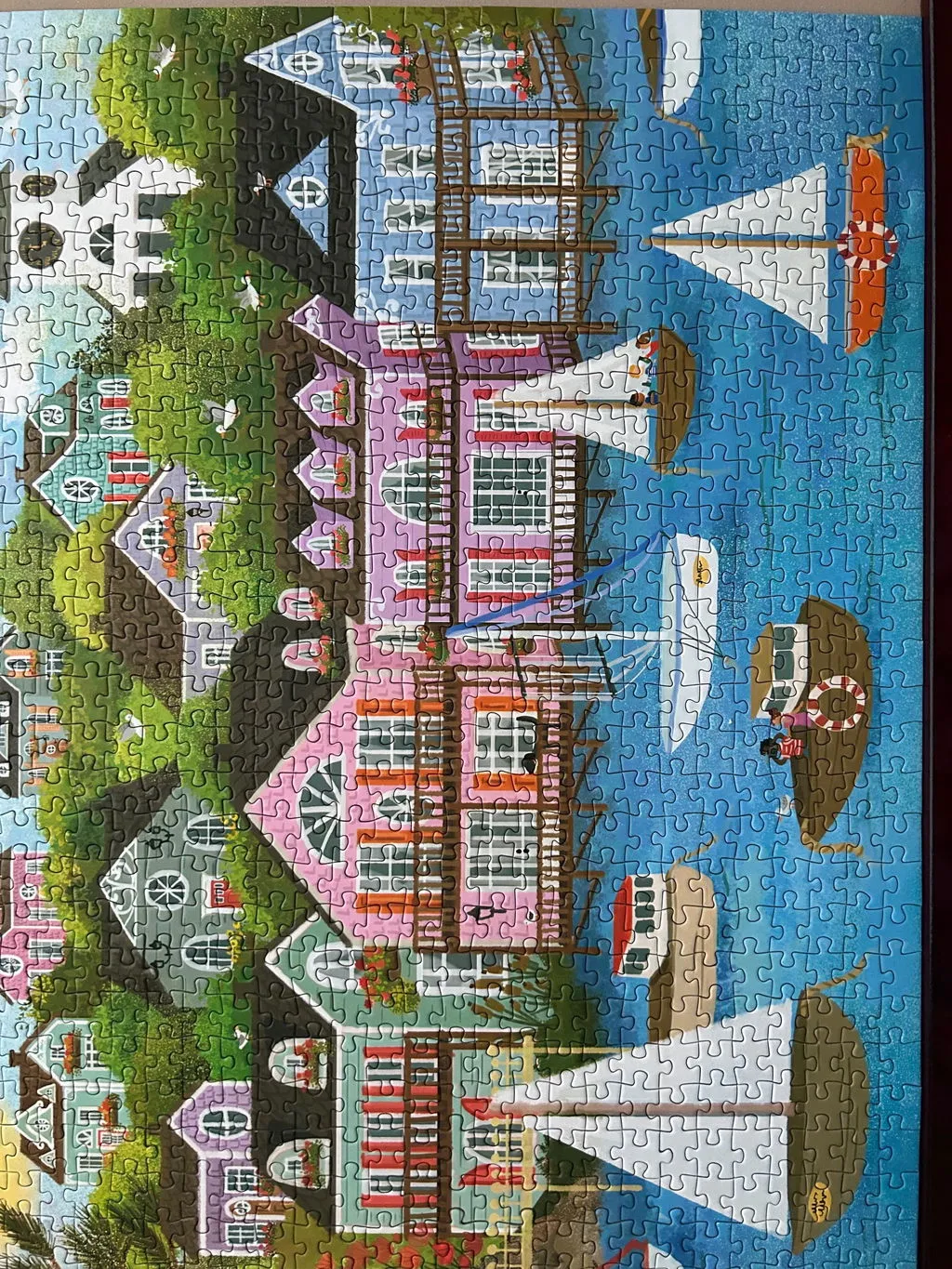 Good Puzzle Co. Joy Laforme Harbor by the Sea 1000 brikker puslespil kyst