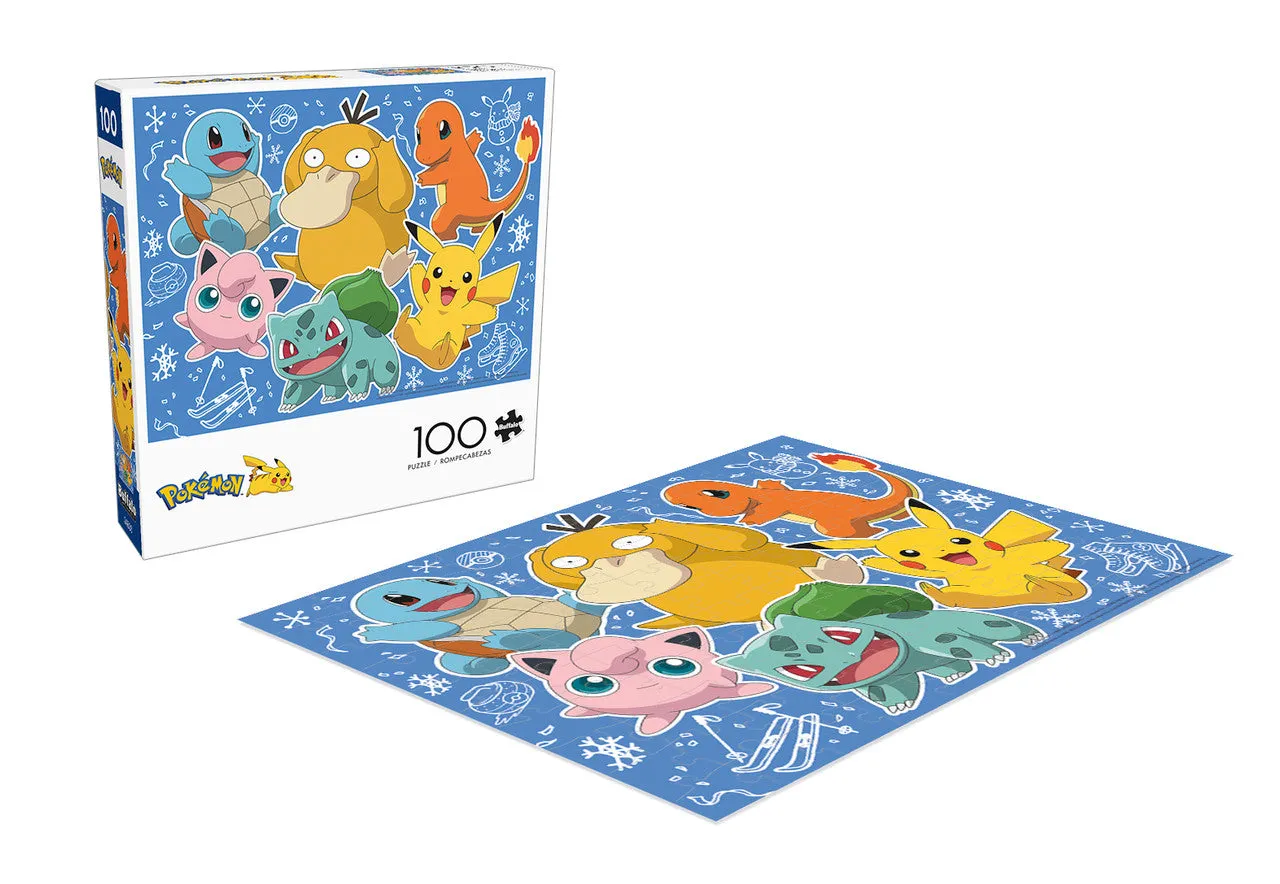 Buffalo Games Pokemon Kanto Holiday puslespil 100 brikker jul