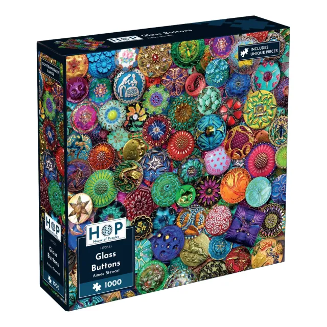 House of Puzzles Glass Buttons puslespil 1000 brikker knapper