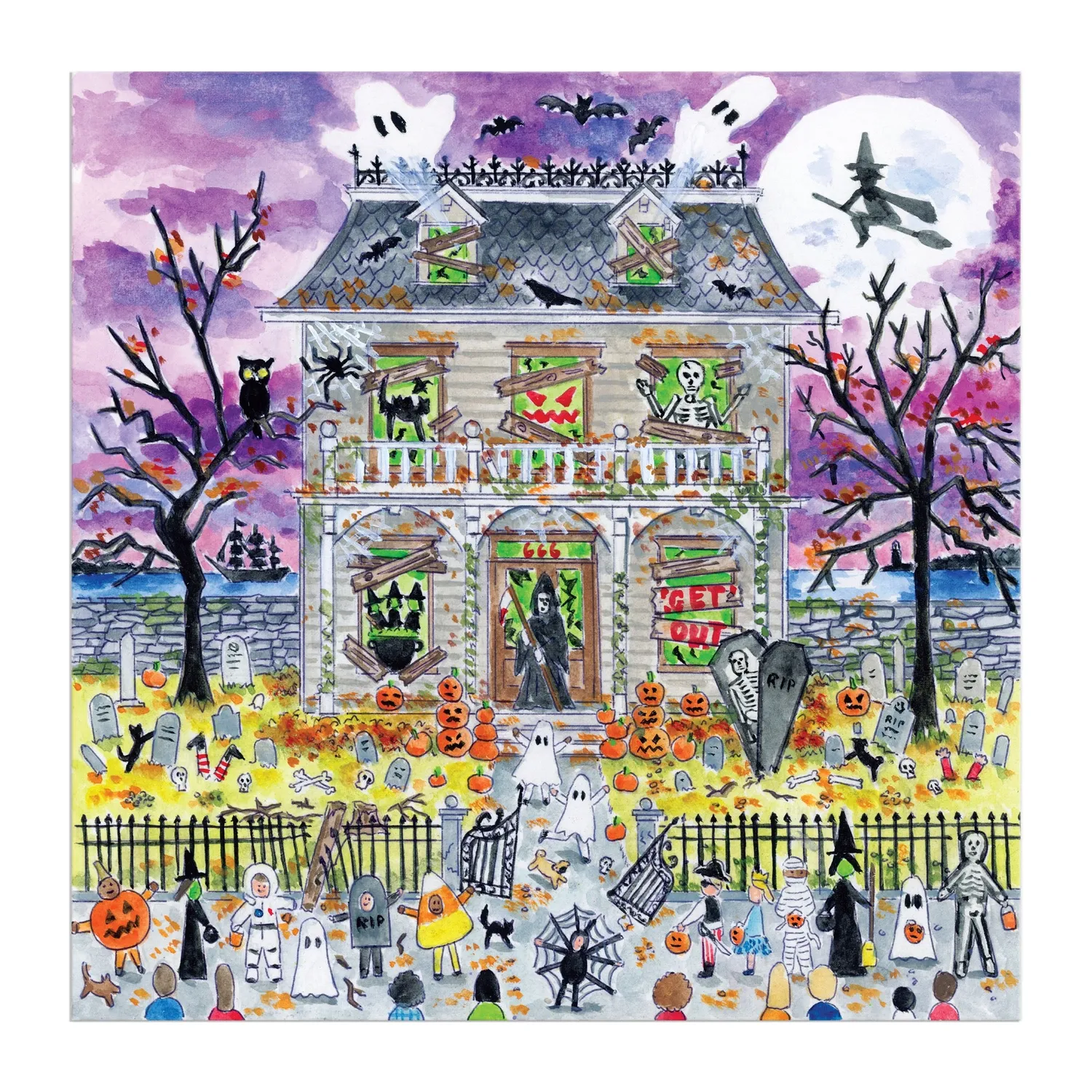 Galison Haunted House puslespil 500 brikker selvlysende