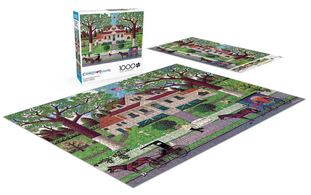 Buffalo Games Charles Wysocki Ice Cream Hopscotch puslespil 1000 brikker