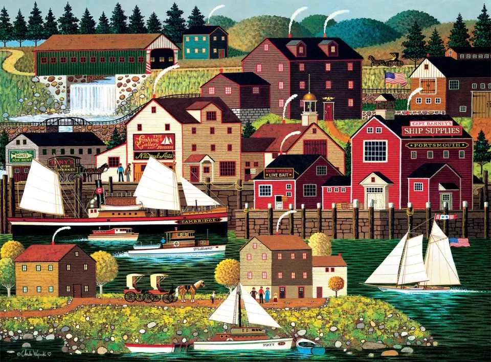 Buffalo Games Charles Wysocki The Cambridge puslespil 1000 brikker