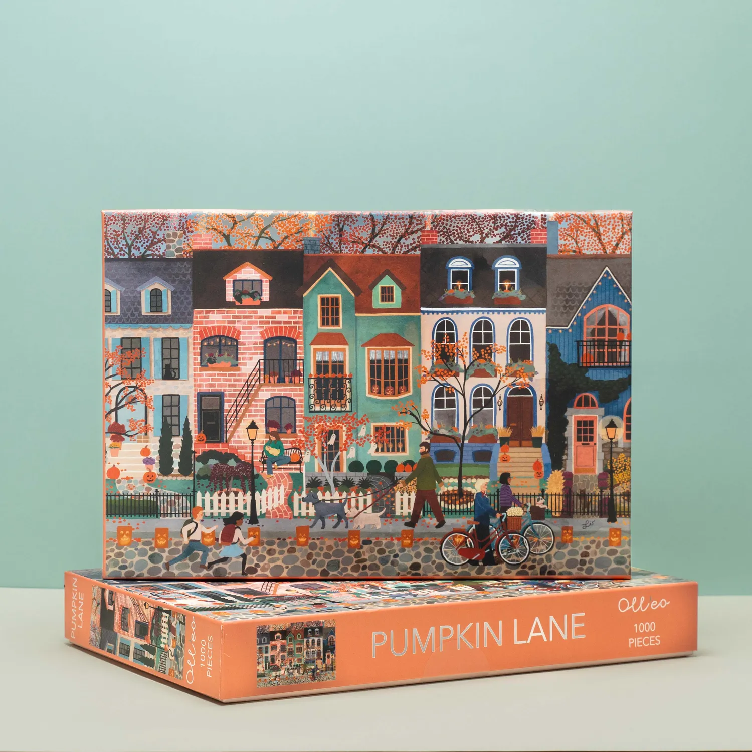 Olleo Pumpkin Lane puslespil 1000 brikker halloween