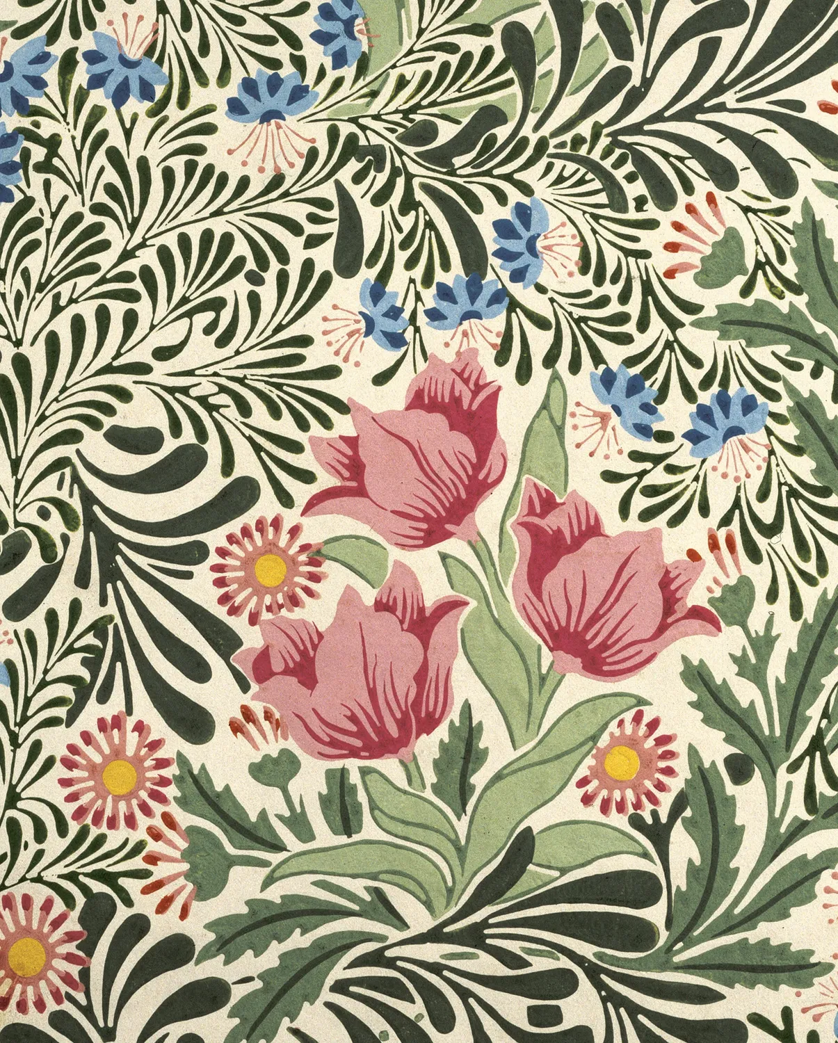 Pomegranate William Morris Bower Pattern bogmærke blomstermønster