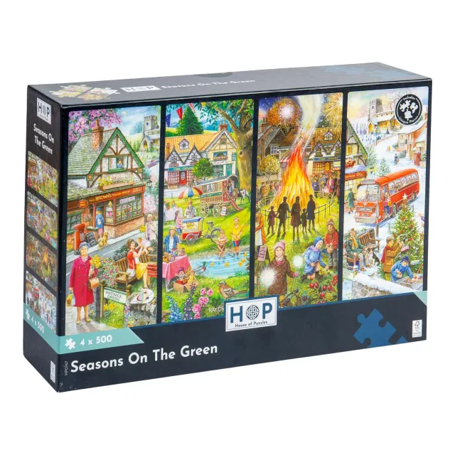 House of Puzzles Seasons On The Green puslespil 4x500 brikker årstider