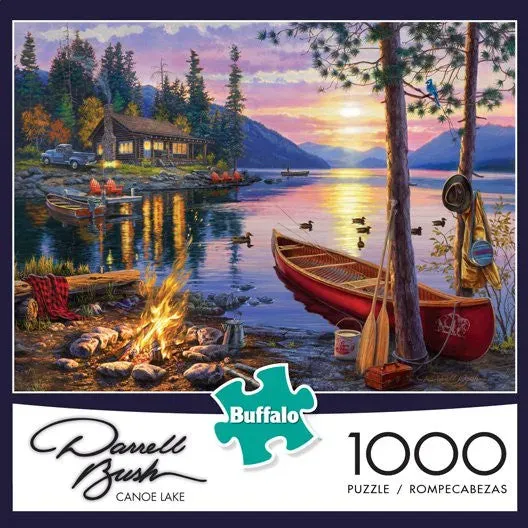 Buffalo Games Darrell Bush Canoe Lake puslespil 1000 brikker