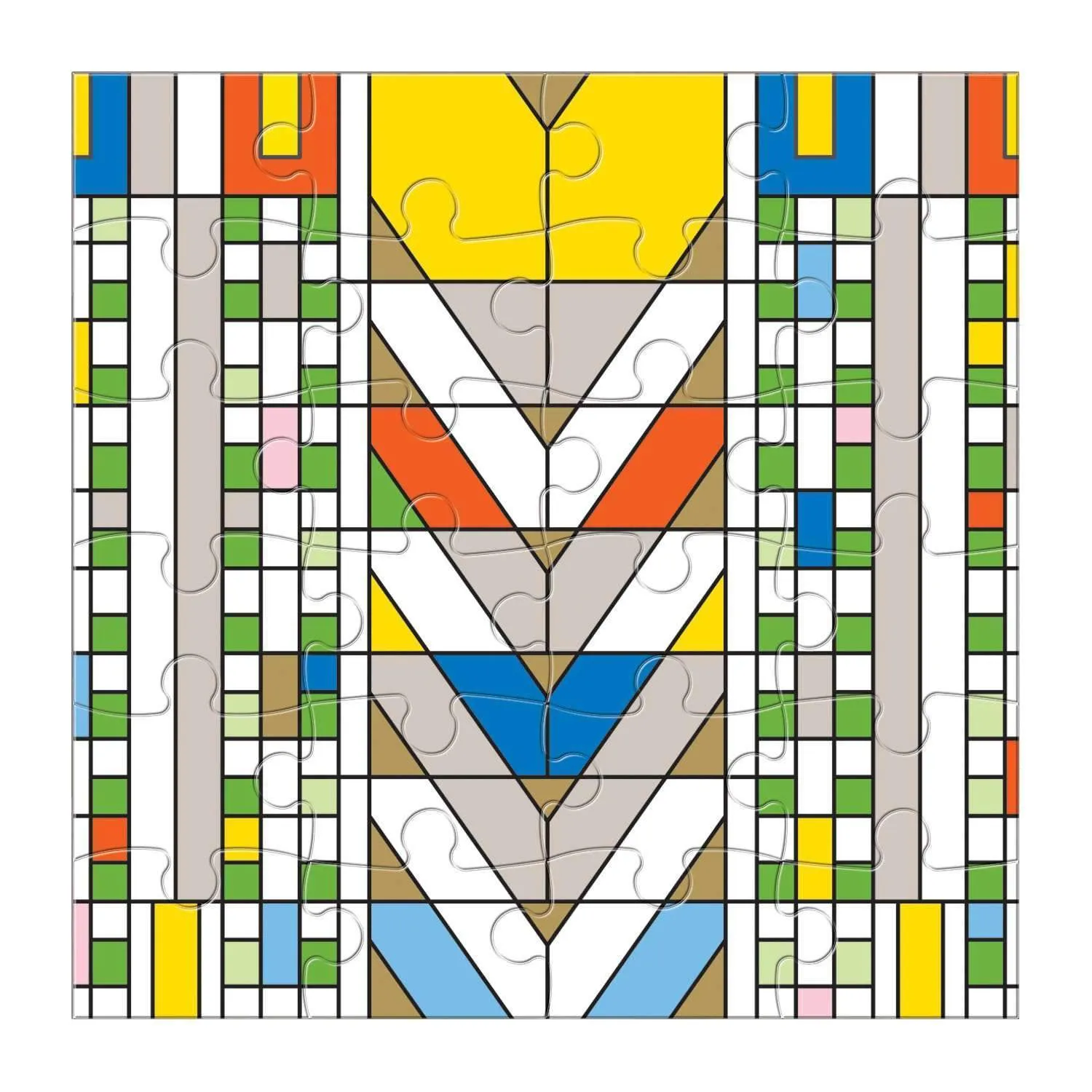Good Puzzle Co. Frank Lloyd Wright træpuslespil sæt 6 stk