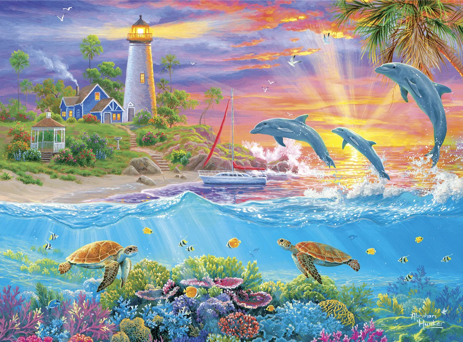 Buffalo Games Hunter Paradise Island puslespil 1000 brikker
