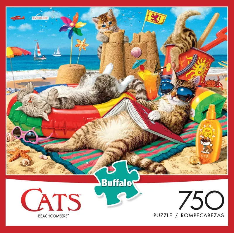 Buffalo Games Cats Beachcombers puslespil 750 brikker katte