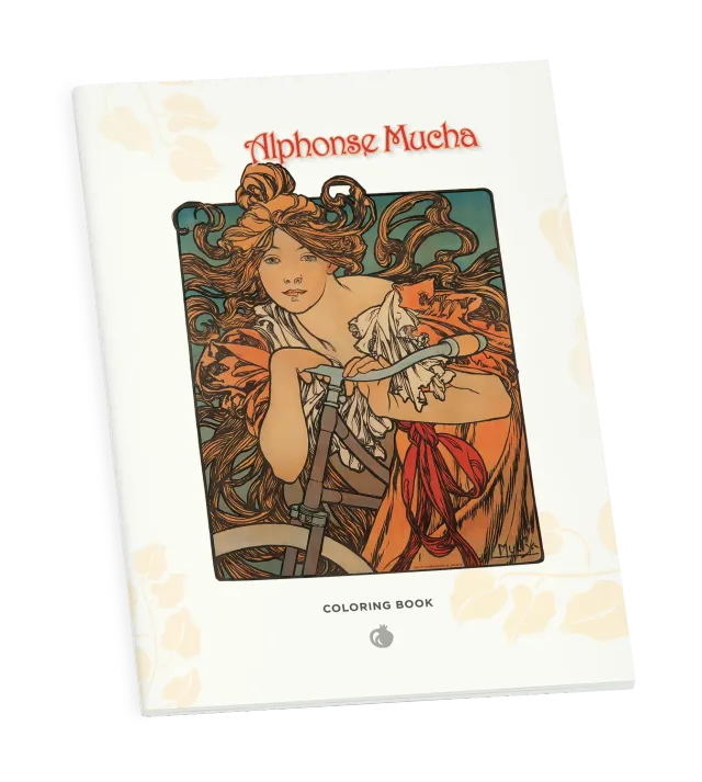Pomegranate Alphonse Mucha malebog art nouveau