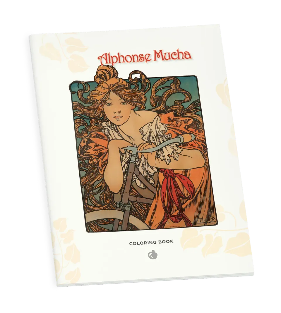 Pomegranate Alphonse Mucha malebog art nouveau