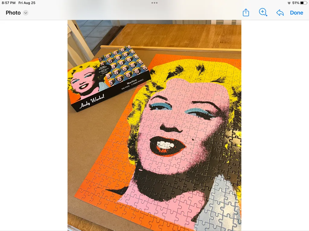 Good Puzzle Co. Warhol Marilyn puslespil 500 brikker dobbeltsidet