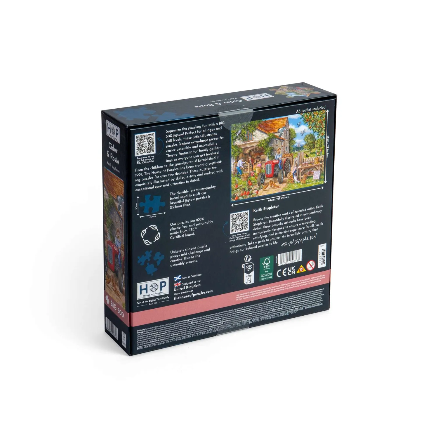 House of Puzzles BIG Cider & Rosie puslespil 500 store bondegård
