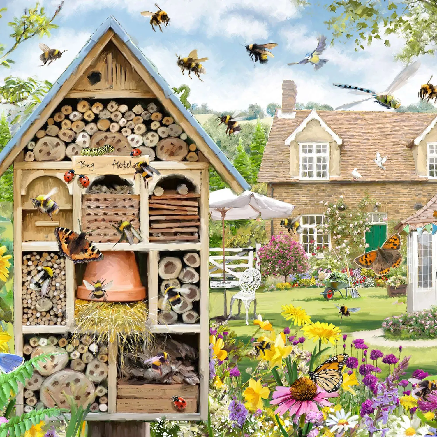 House of Puzzles Bee Hotel puslespil 1000 brikker voksne