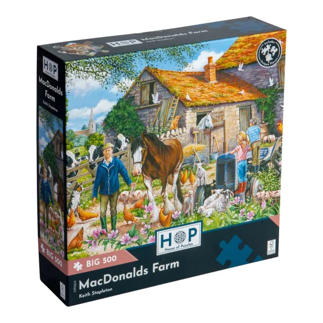 House of Puzzle BIG MacDonalds Farm puslespil 500 gård