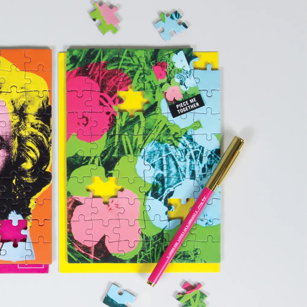 Galison Andy Warhol Flowers puslespil kort 60 brikker