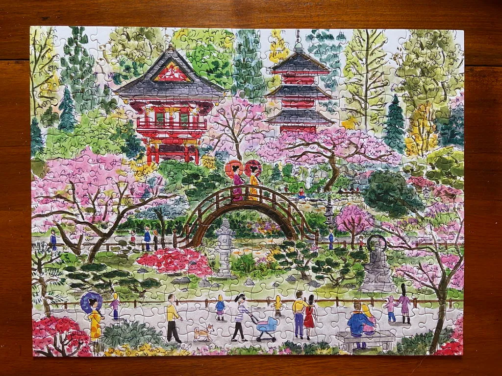 Galison Storrings Japanese Tea Garden puslespil 300 brikker have