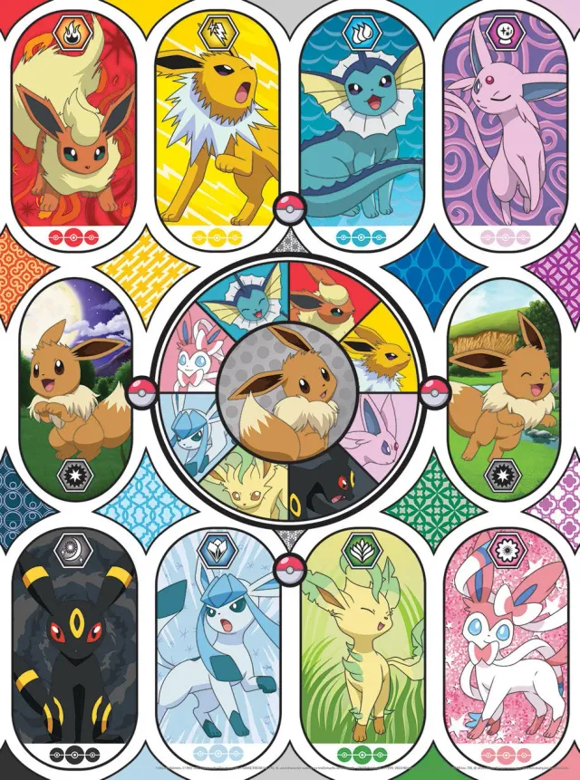 Buffalo Games Silver Select Pokémon Eevee puslespil 1000 brikker vinduer