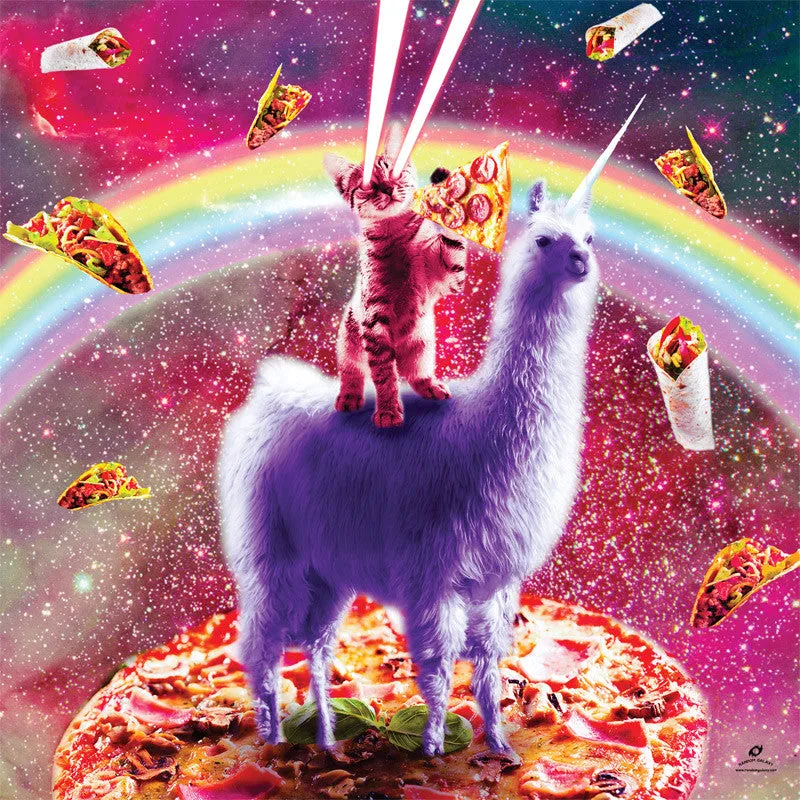 Buffalo Games Laser Llama Kitty puslespil 300 store brikker sjov