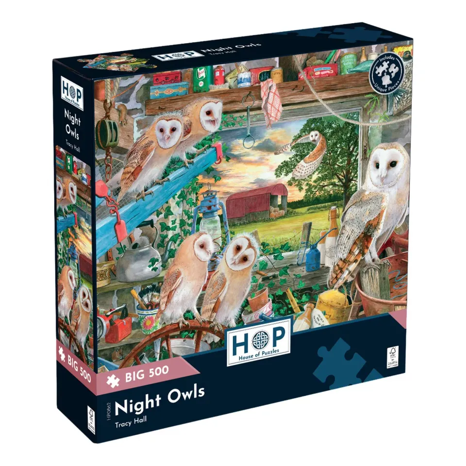 House of Puzzles BIG Night Owls 500 brikker puslespil ugler