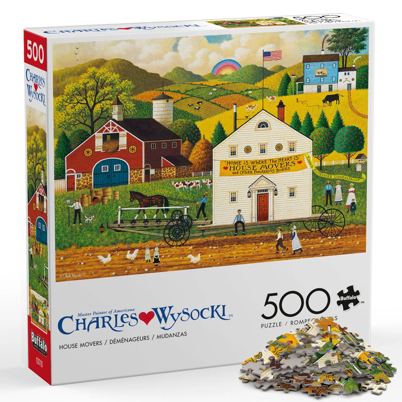 Buffalo Games Americana House Movers puslespil 500 brikker bondegård
