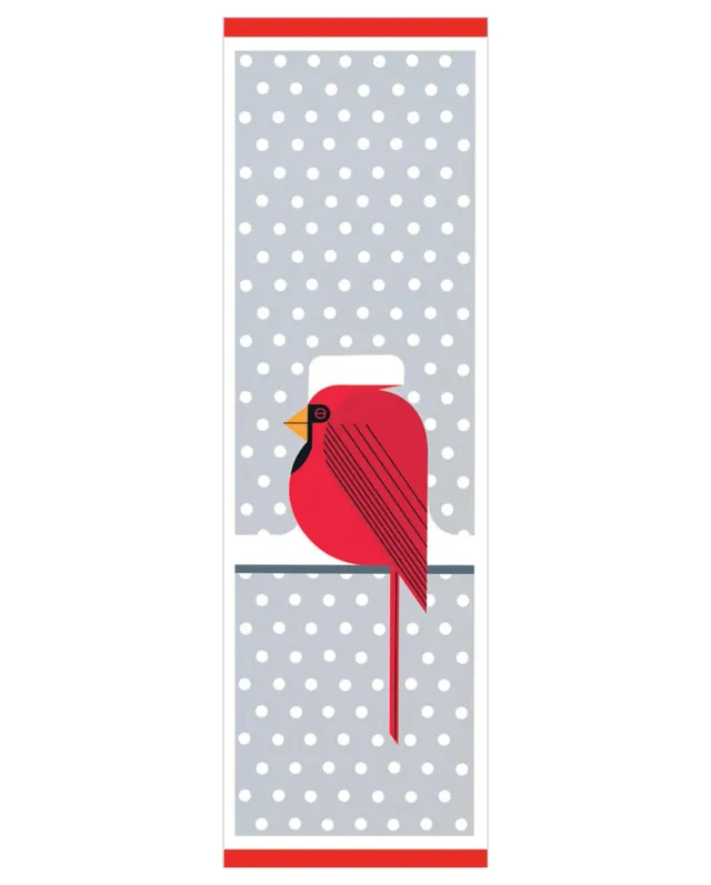 Pomegranate Charley Harper Cool Cardinal bogmærke fugl