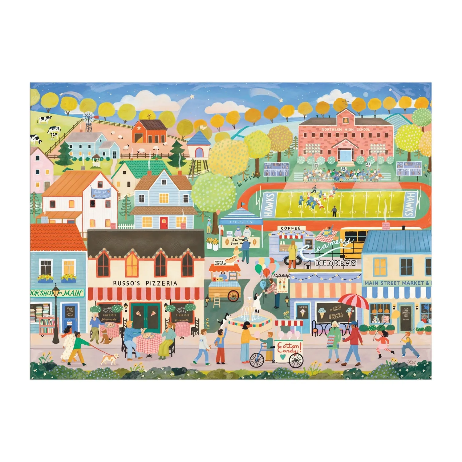 Good Puzzle Co. Elisabeth Dorrian Hometown Cheer puslespil 1000 brikker by