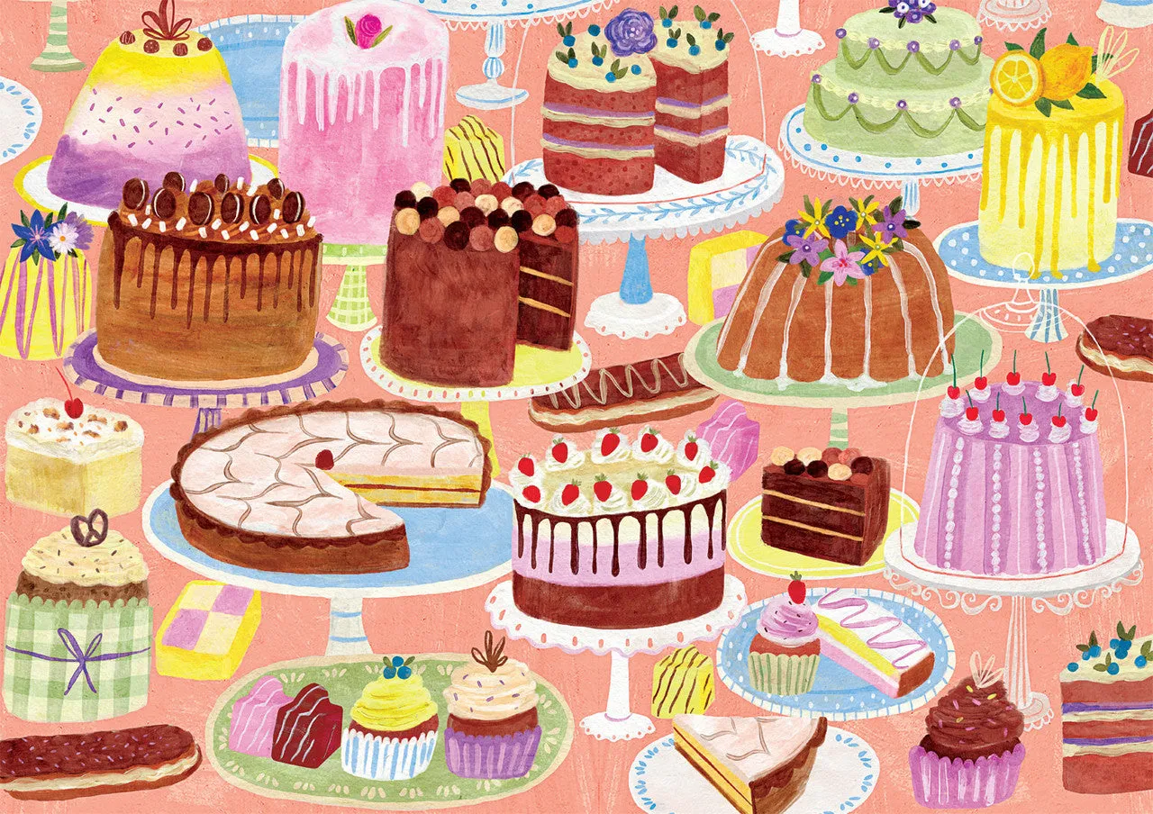 Buffalo Games Bonjour Cakes Galore puslespil 500 brikker kager