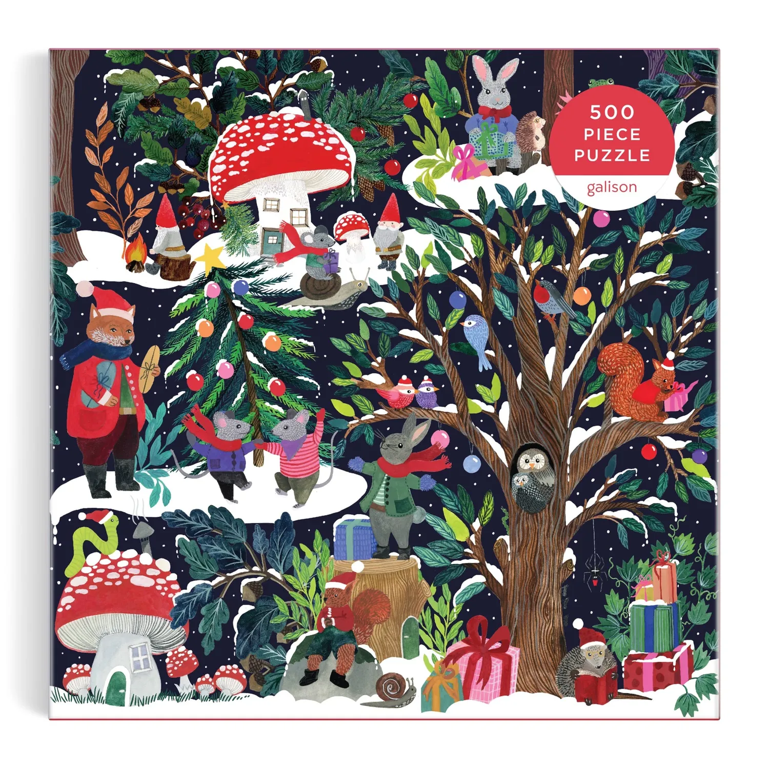 Galison Yuletide Forest puslespil 500 brikker jul
