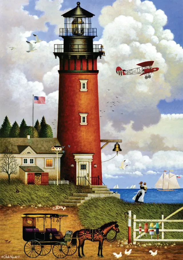 Buffalo Games Charles Wysocki Daddy's Coming Home puslespil 300 brikker