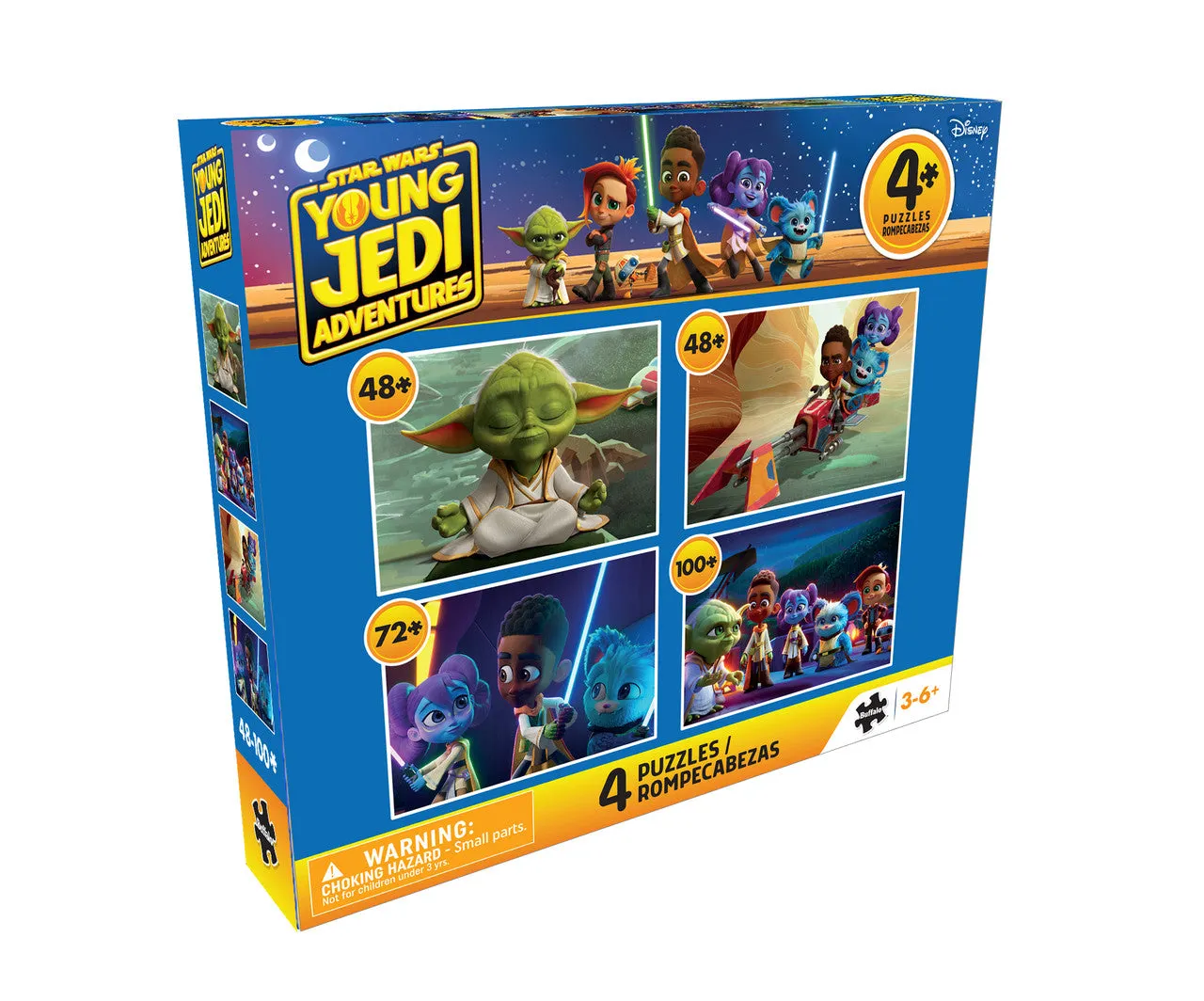 Buffalo Games Young Jedi Adventures puslespil 4-pak 48-100