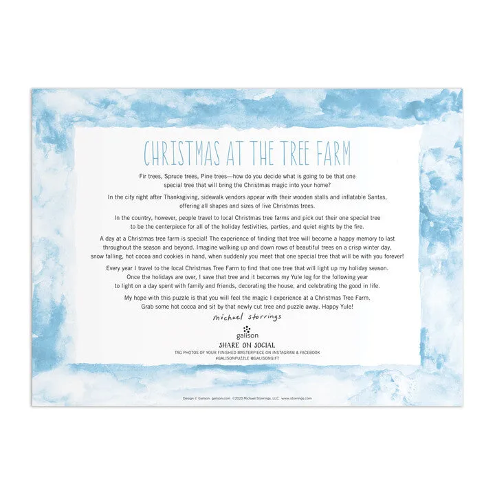 Galison Michael Storrings Christmas Tree Farm puslespil 1000 brikker folie