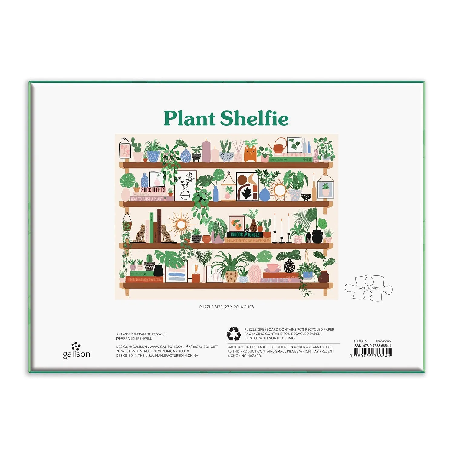 Good Puzzle Co. Plant Shelfie puslespil 1000 brikker planter