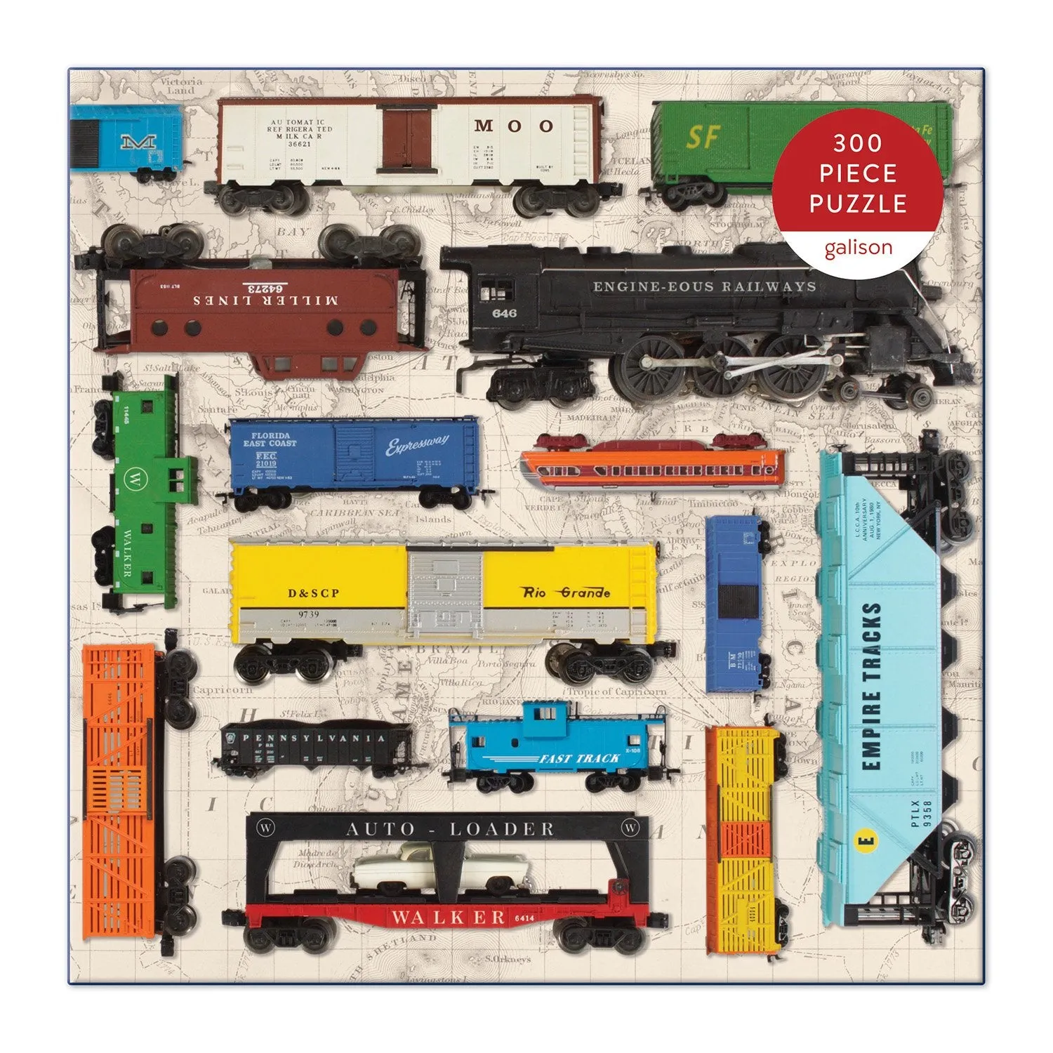 Good Puzzle Co. Vintage Toy Trains puslespil 300 brikker