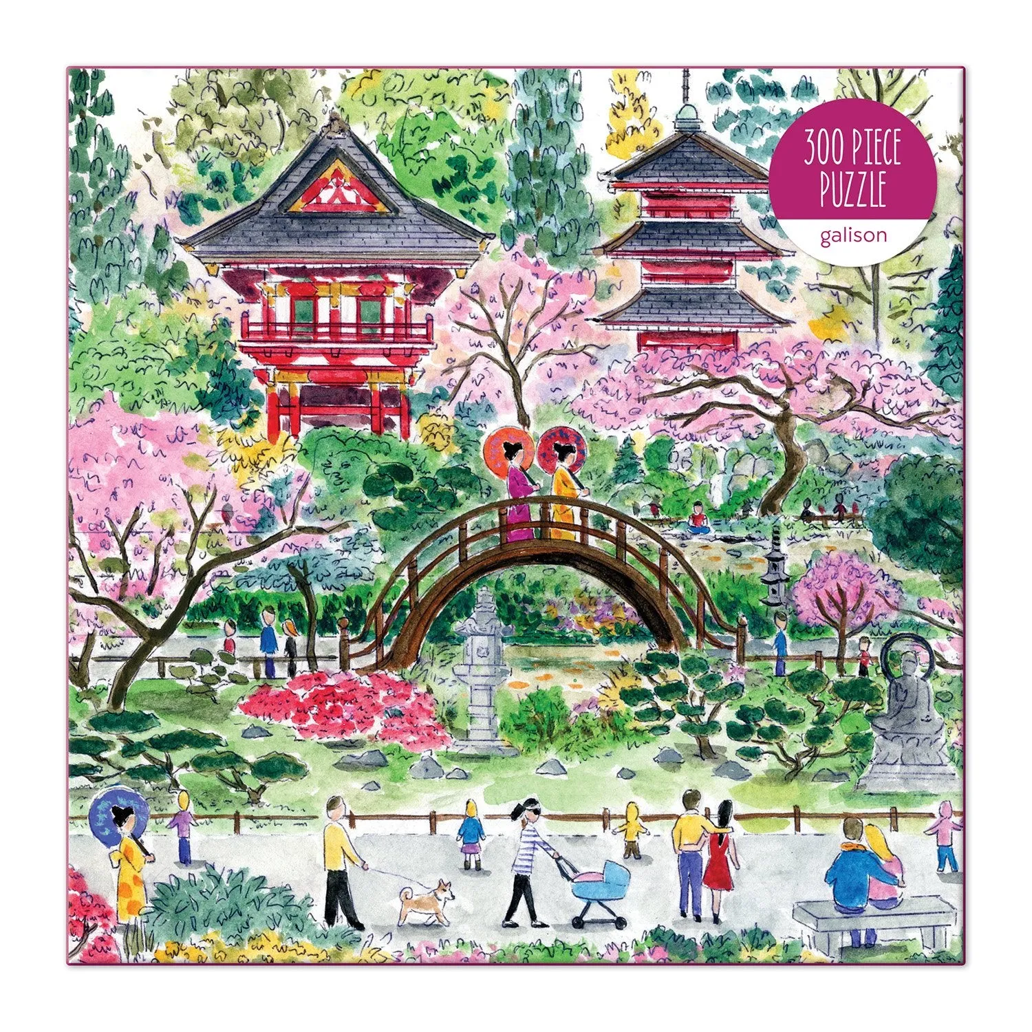 Galison Storrings Japanese Tea Garden puslespil 300 brikker have