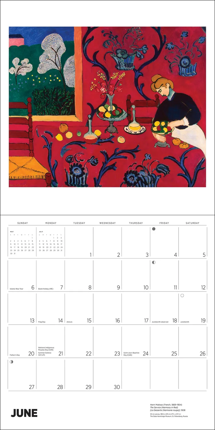 Pomegranate Henri Matisse 2027 vægkalender kunst