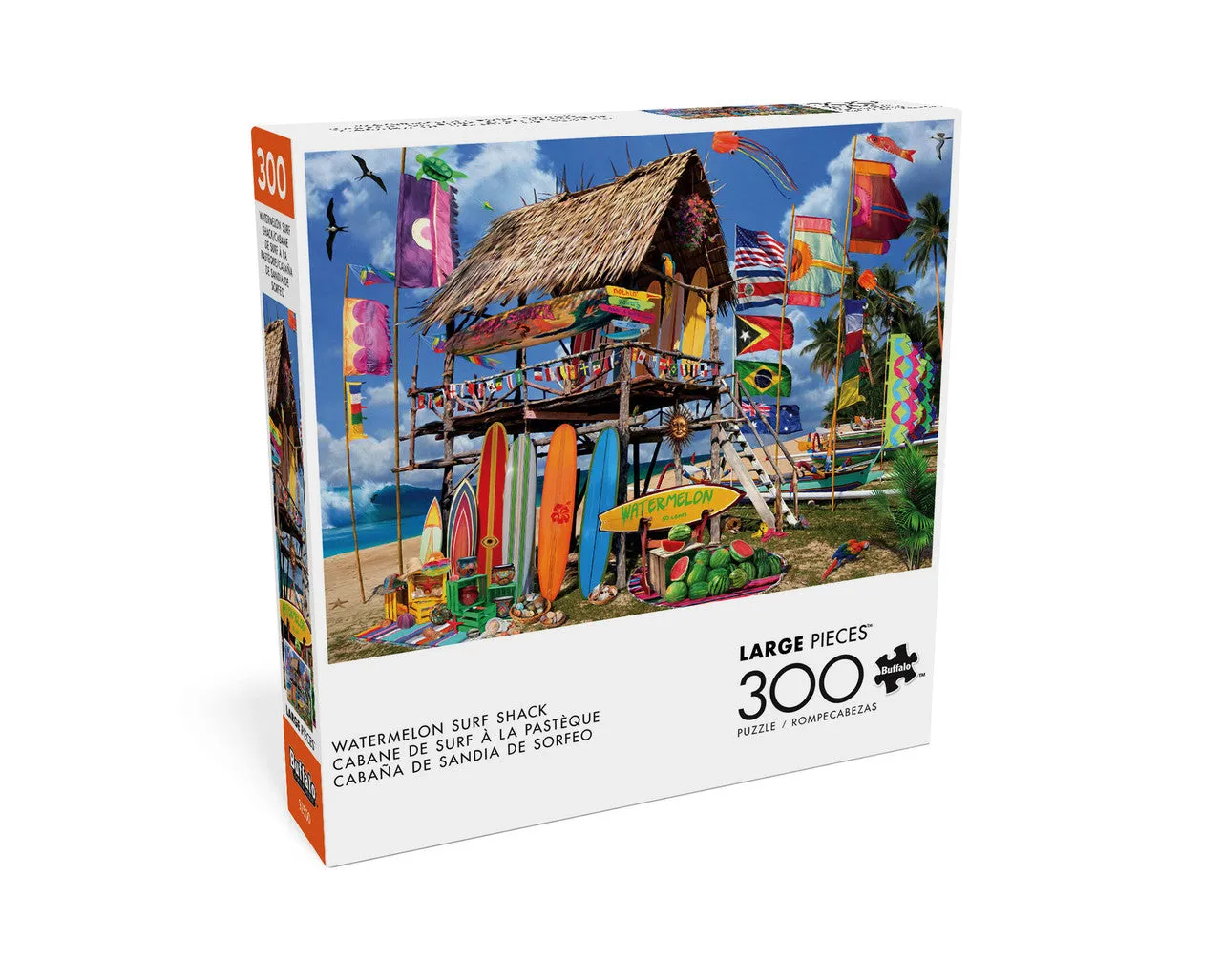 Buffalo Games Watermelon Surf Shack puslespil 300 store brikker