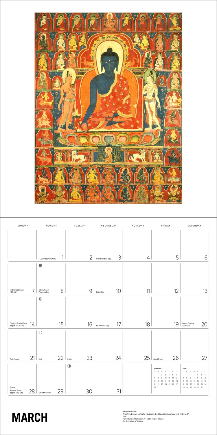 Pomegranate Enlightenment Buddhist Paintings 2027 vægkalender