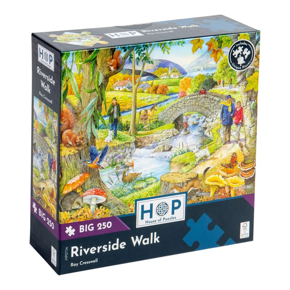 House of Puzzle BIG 250 Riverside Walk puslespil 250 store brikker