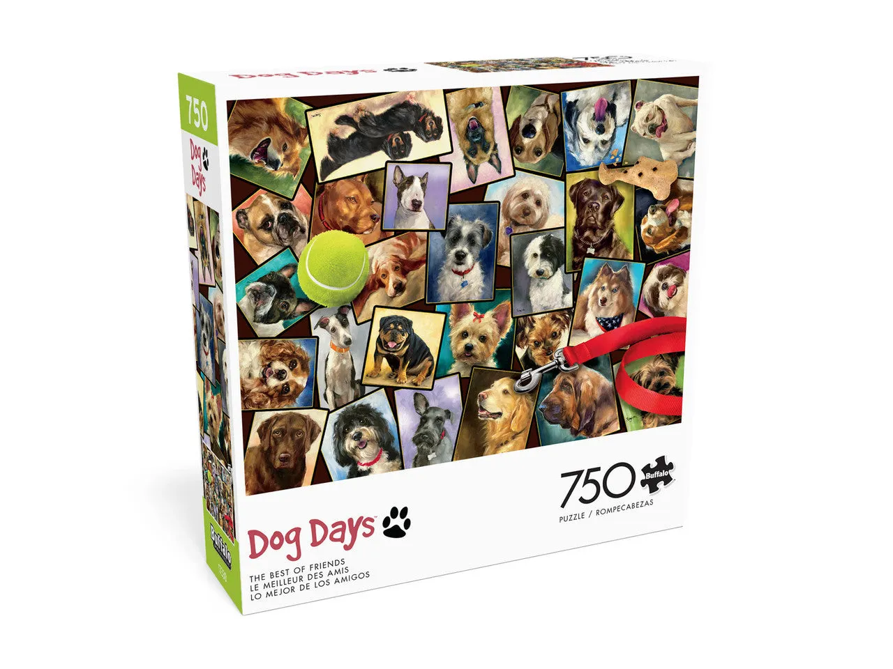 Buffalo Games Dog Days Best of Friends puslespil 750 brikker hunde