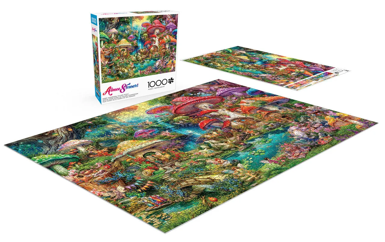 Buffalo Games Aimee Stewart Mushroom Village puslespil 1000 fe