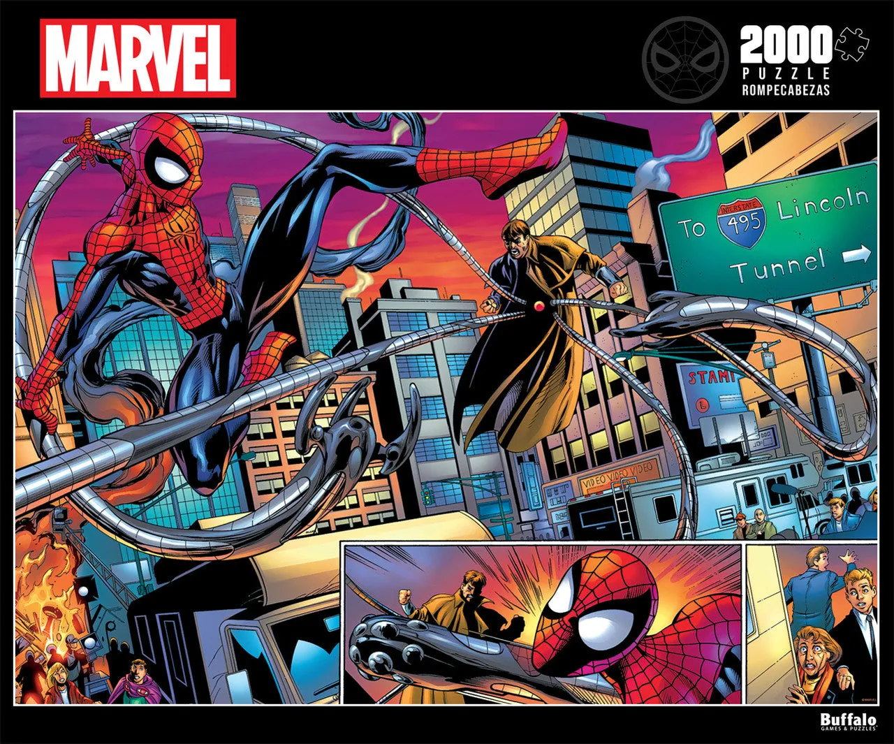 Buffalo Games Marvel Spider-Man vs Doctor Octopus puslespil 2000 brikker tegneserie