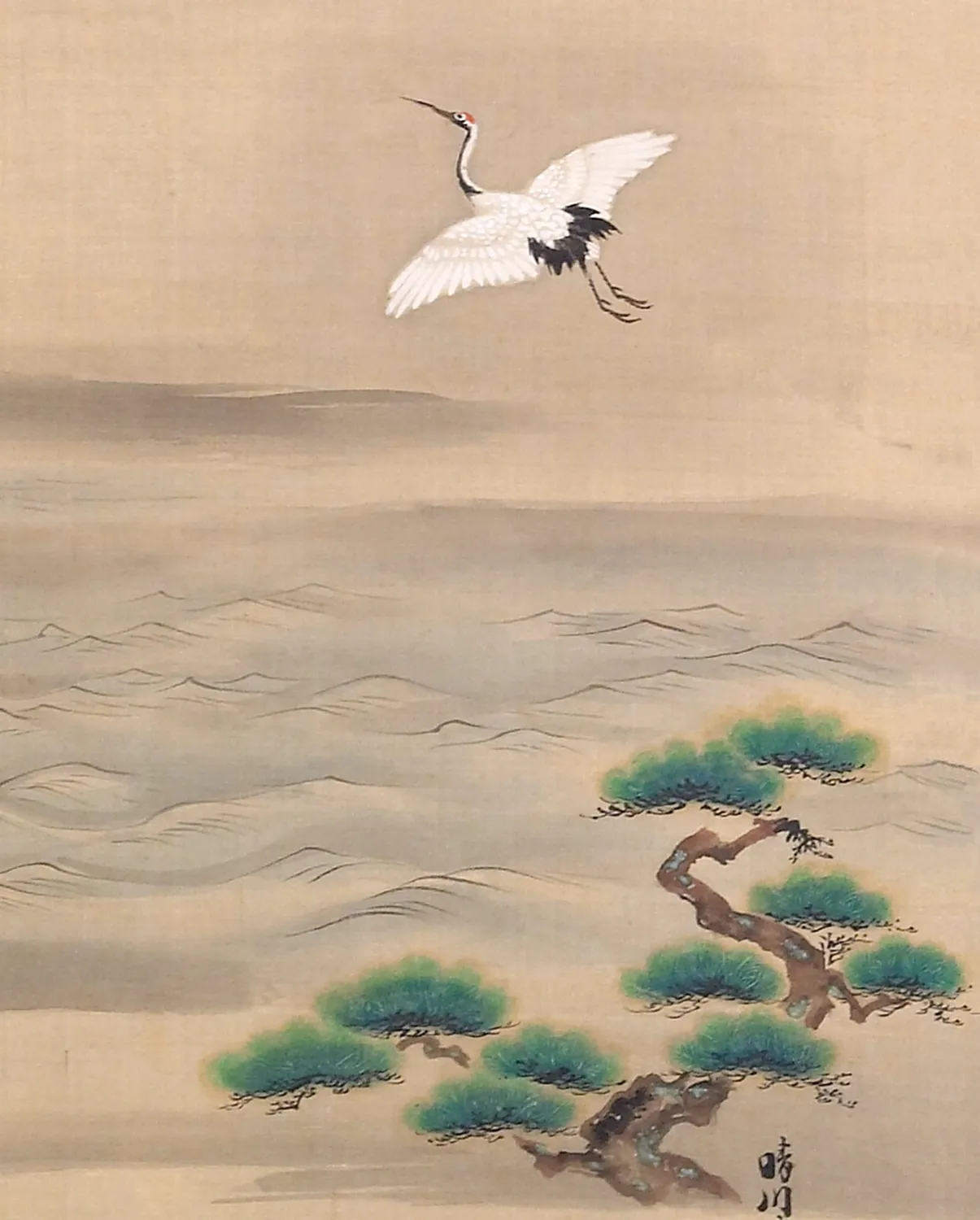 Pomegranate Three Cranes bogmærke japanske traner