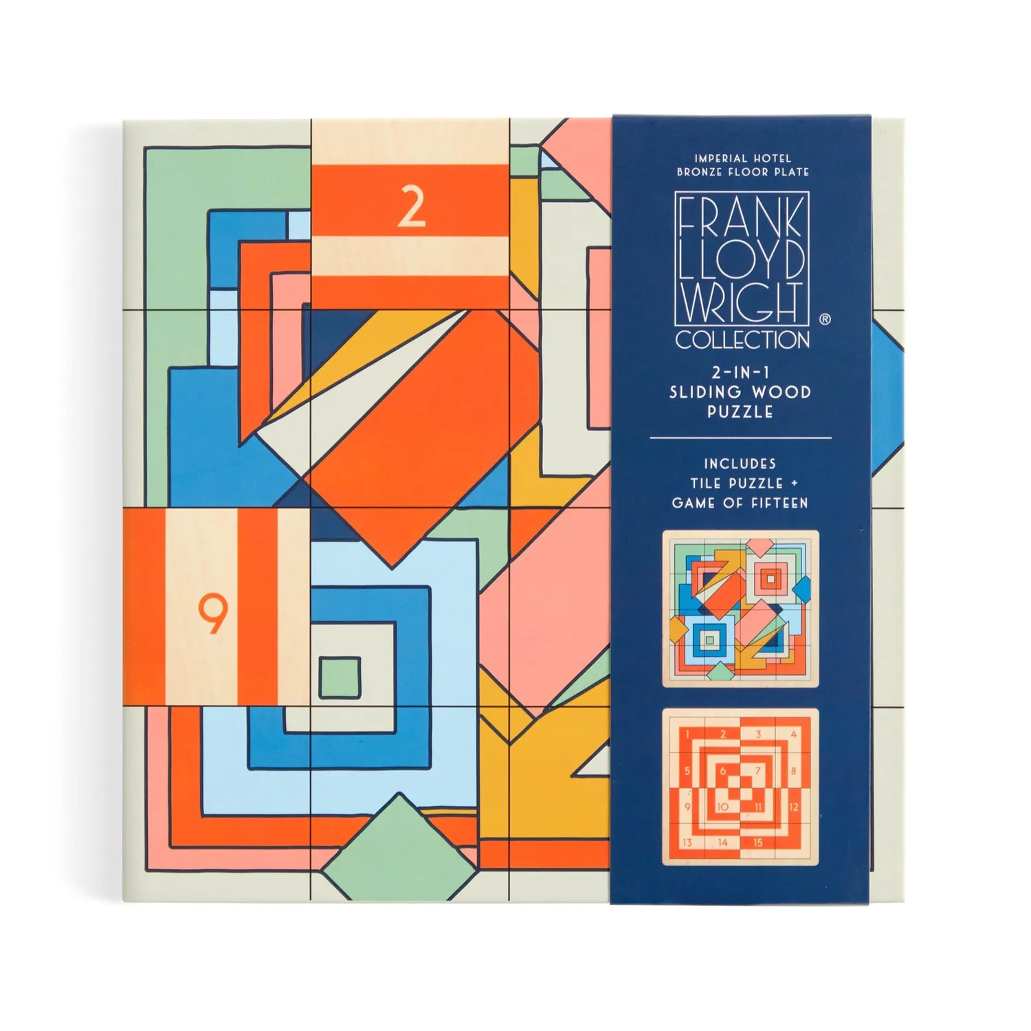 Frank Lloyd Wright Imperial Hotel træpuslespil 2-i-1
