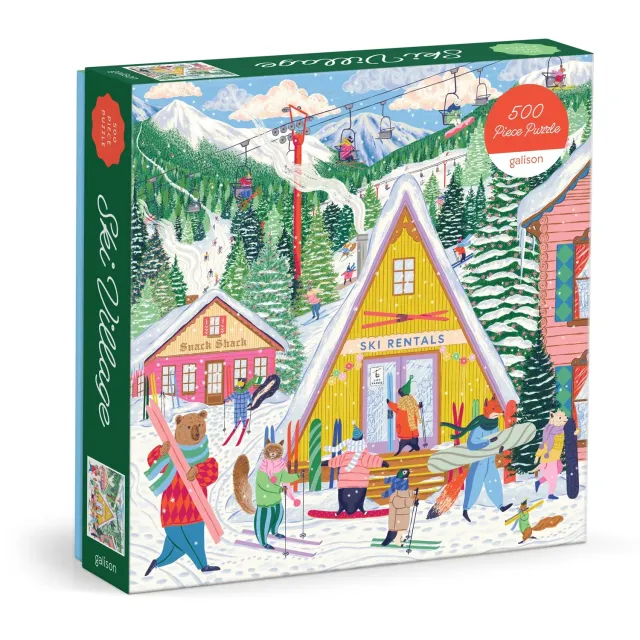 Galison Emily Taylor Ski Village puslespil 500 brikker jul