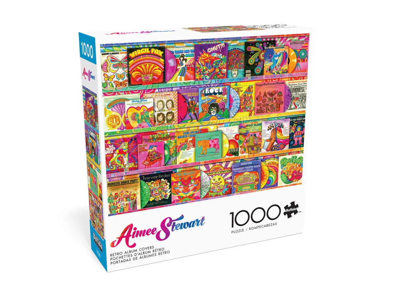 Buffalo Games Aimee Stewart Retro Album Covers puslespil 1000 brikker vinyl
